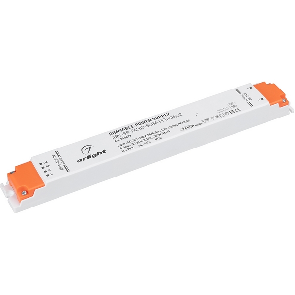 

Блок питания ARV-SP-24200-SLIM-PFC-DALI2 (24V, 8.33A, 200W) (Arlight, IP20 Пластик) 048673, ARV-SP 048673