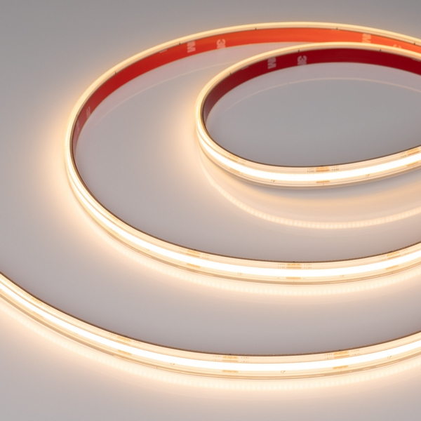 Изображение товара Светодиодная лента влагозащищенная герметичная COB-PS-X420-12mm 24V Warm2700 (4.8 W/m, IP67, 15m) (Arlight, 5 лет) 049056 Изображение товара Светодиодная лента влагозащищенная герметичная COB-PS-X420-12mm 24V Warm2700 (4.8 W/m, IP67, 15m) (Arlight, 5 лет) 049056