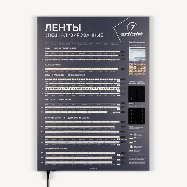 Изображение товара Стенд Ленты Специализированные ARL-RT-LUX-03-830x600mm (230V) (Arlight) 049214(1)