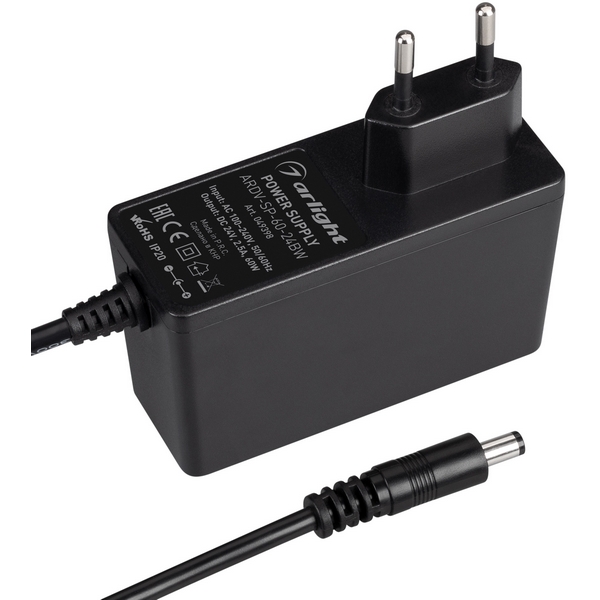 

Блок питания ARDV-SP-60-24BW (24V, 2.5A, 60W) (Arlight, Адаптер, 5 лет) 049398, ARDV 049398