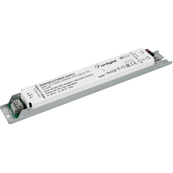 

Блок питания ARV-LG-24060-LINEAR-PFC-DALI2-PD (24V, 2.5A, 60W) (Arlight, IP20 Металл) 049480, ARV-SP 049480
