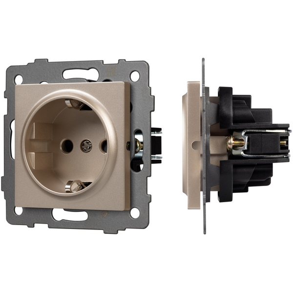 

Механизм электрической розетки SCT-MEU1-PL-GD-V (250V, 16A) (Arlight) 049817, Золото, 049817