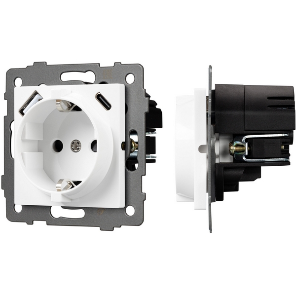 

Механизм розетки с USB зарядкой SCT-MUAA-PL-WH-V (250V, 16A) (Arlight) 049818, Белый, 049818