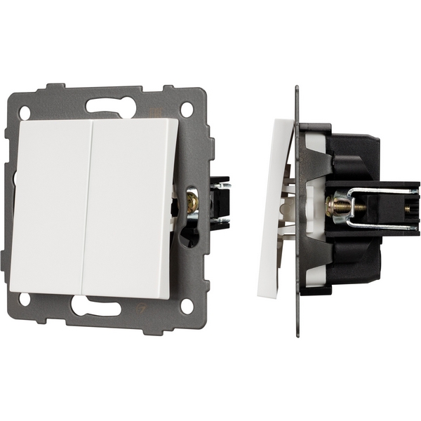 

Механизм выключателя двухклавишный проходной SWT-MKP2-PL-WH-V (250V, 10A) (Arlight) 049892, Белый, 049892