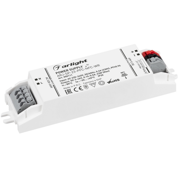 Изображение товара Блок питания ARJ-SP-23-PFC-NFC-WR 23W 3-46V IP20 от Arlight