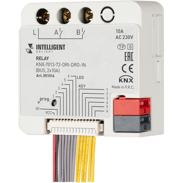 

INTELLIGENT ARLIGHT Релейный модуль KNX-7013-72-DRI-DRO-IN (BUS, 2x10A) (IARL, IP20 Пластик, 2 года) 051014 Arlight, 051014