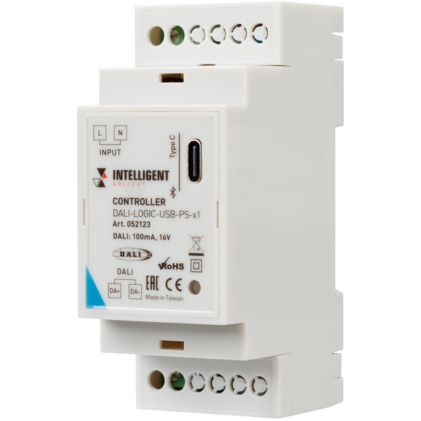 

INTELLIGENT ARLIGHT Контроллер DALI-LOGIC-USB-PS-x1 (BUS/230V, BLE) (IARL, IP20 Пластик, 2 года) 052123 Arlight, 052123