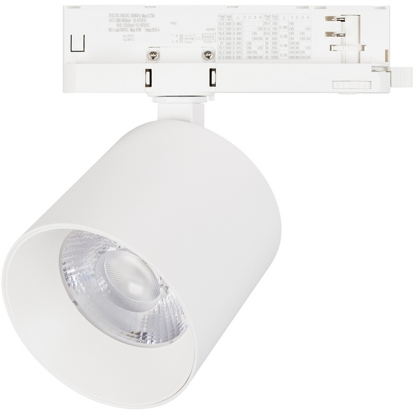 

Трековый светильник светодиодный LGD-DYKE-4TR-R100-36W Day4000 (WH, 38 deg, 230V) (Arlight, IP20 Металл) 052290, Белый, 052290