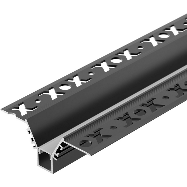 Изображение товара Профиль световая линия под гипсокартон COMFORT10-V-FANTOM-2000 BLACK Arlight 200 см алюминий