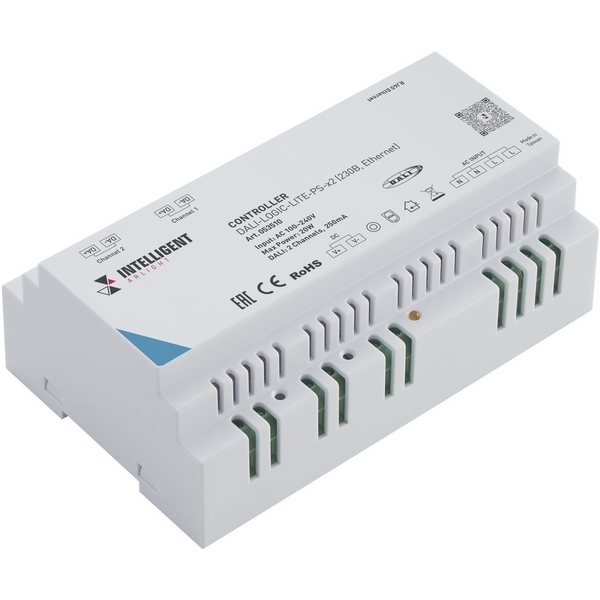 

INTELLIGENT ARLIGHT Контроллер DALI-LOGIC-LITE-PS-x2 (230B, Ethernet) (IARL, IP20 Пластик, 2 года) 053510 Arlight, 053510