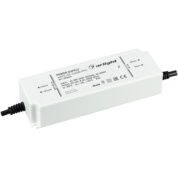 

Блок питания ARPV-SP-24200-PFC (24V, 8.3A, 200W) (Arlight, IP67 Пластик) 053664, ARPV 053664