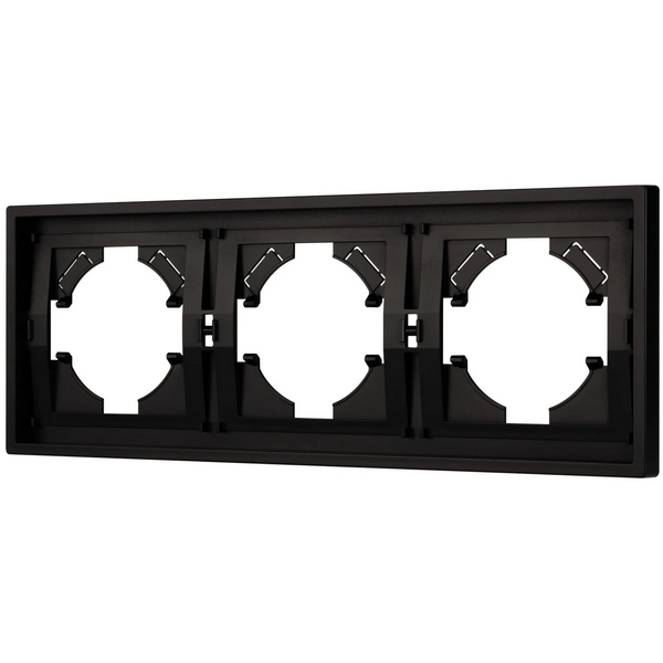 Изображение товара Рамка пластиковая FRM-TENDO-PL-3-BK (Arlight, Черный) 053844