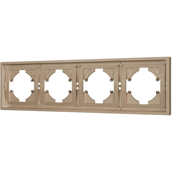 

Рамка пластиковая FRM-TENDO-PL-4-GD (Arlight, Песочный) 053850, Золото, TENDO 053850