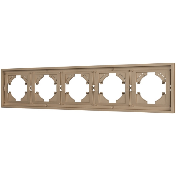 

Рамка пластиковая FRM-TENDO-PL-5-GD (Arlight, Песочный) 053854, Золото, TENDO 053854