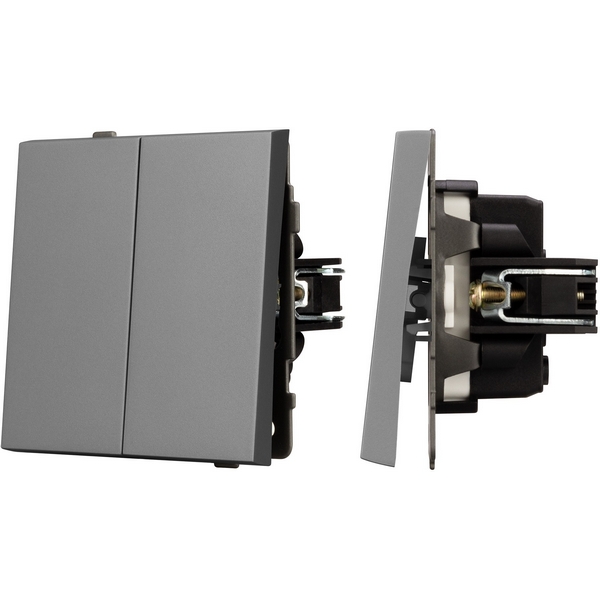 

Механизм выключателя двухклавишный непроходной SWT-TENDO-MK02-PL-GR (230V, 10A) (Arlight) 054060, Серый, 054060