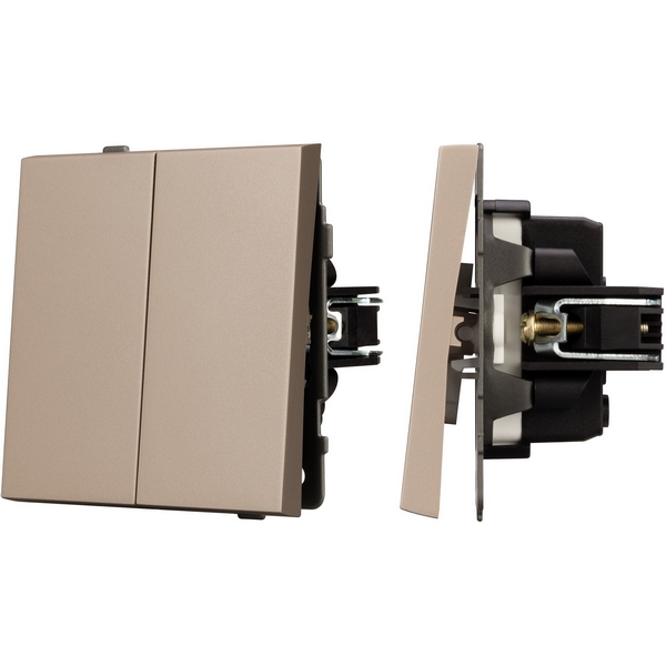 

Механизм выключателя двухклавишный непроходной SWT-TENDO-MK02-PL-GD (230V, 10A) (Arlight) 054061, Золото, 054061