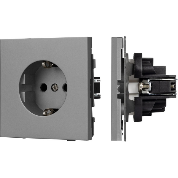 Изображение товара Механизм электрической розетки SCT-TENDO-MEU1-PL-GR (230V, 16A) (Arlight, Графитовый) 054080
