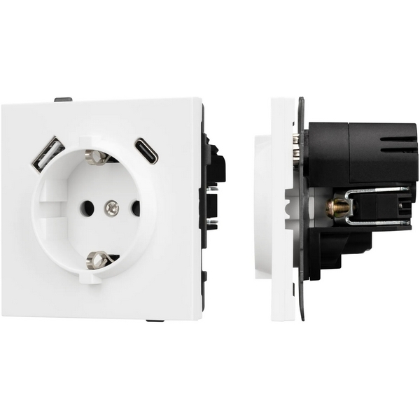 Изображение товара Механизм розетки с USB Arlight 054086 с зарядкой и защитой IP20