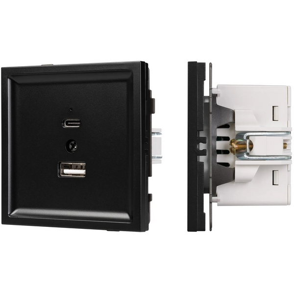 

Механизм USB розетки SCT-TENDO-MUAC-PL-BK (5V, 3A, QC3) (Arlight, Черный) 054095, TENDO 054095