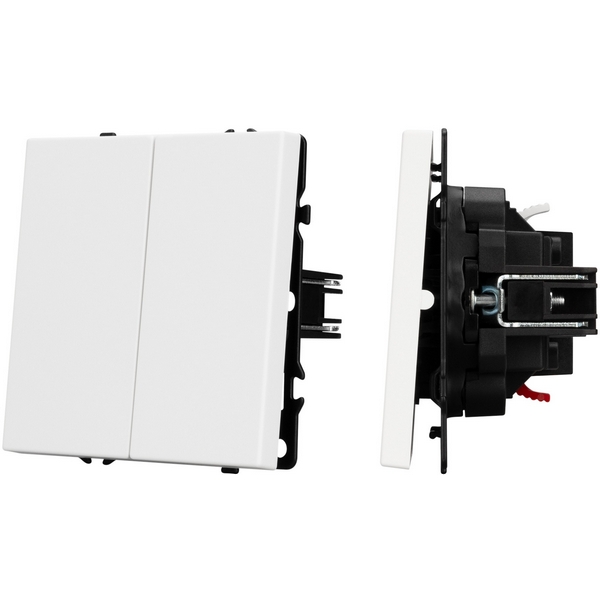 

Механизм выключателя двухклавишный проходной SWT-NOBE-MKP2-SFPL-WH (230V, 10A) (Arlight) 054242, Белый, NOBE 054242