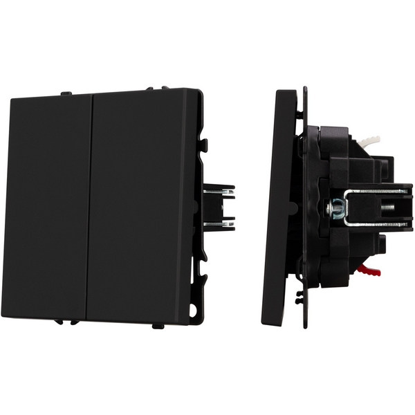 

Механизм выключателя двухклавишный непроходной SWT-NOBE-MK02-SFPL-BK (230V, 10A) (Arlight) 054252, Черный, NOBE 054252