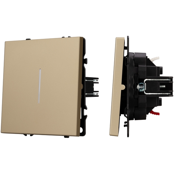 Изображение товара Одноклавишный выключатель со светодиодной подсветкой Arlight SWT-NOBE-MK01-SFPL-L-GD