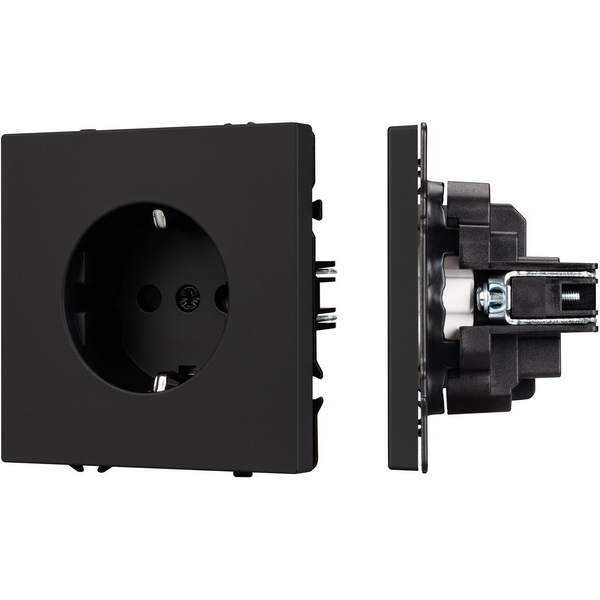 Механизм электрической розетки SCT-NOBE-MEU1-SFPL-BK (230V, 16A) (Arlight) 054277