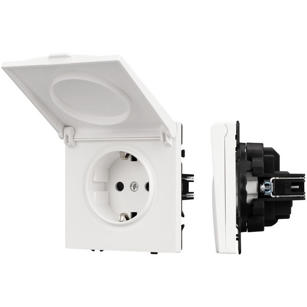 

Механизм розетки влагозащищённый SCT-NOBE-MCP-SFPL-WH (230V, 16A) (Arlight) 054280, Белый, NOBE 054280