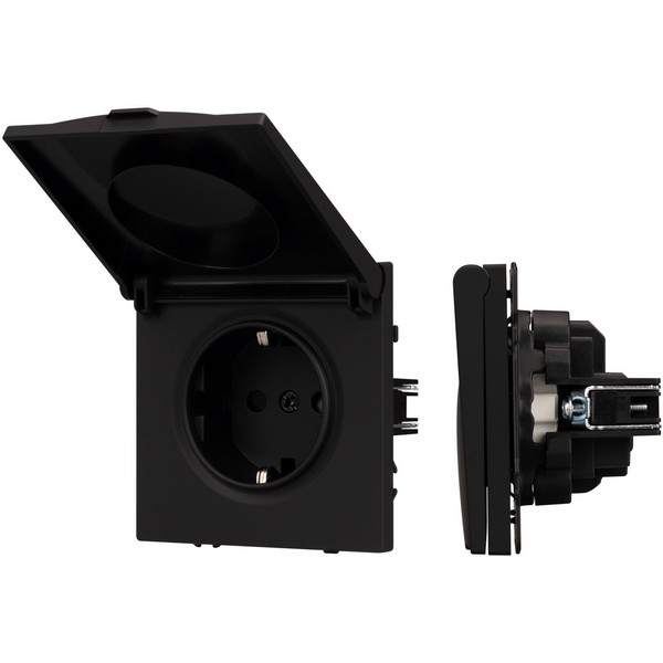 

Механизм розетки влагозащищённый SCT-NOBE-MCP-SFPL-BK (230V, 16A) (Arlight) 054281, Черный, NOBE 054281