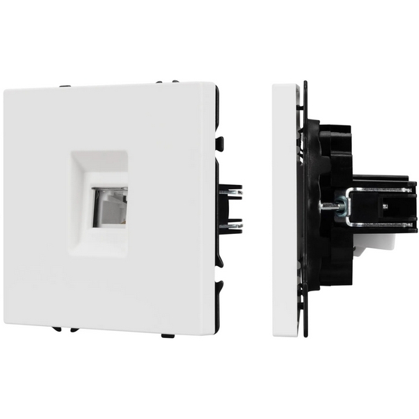 Розетка ARL NOBE телефонная софт-тач белый кварц SCT-MTL1-SFPL-WH (RJ-11, 4C) (Arlight,) 054300(1)