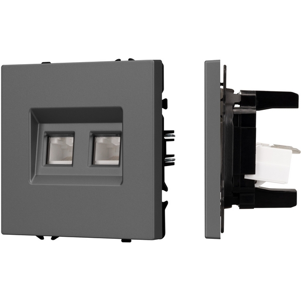 

Механизм сдвоенной компьютерной розетки SCT-NOBE-MPC2-SFPL-GR (RJ-45, CAT6) (Arlight) 054315, Серый, NOBE 054315