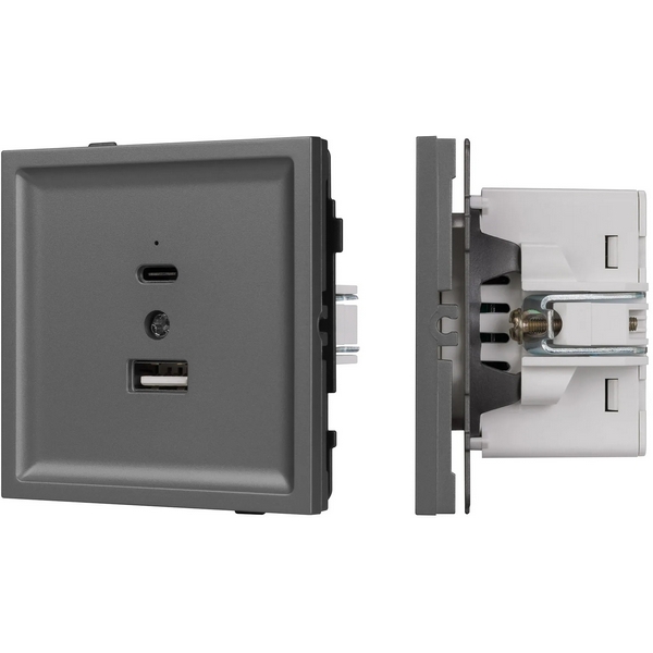 Изображение товара Розетка USB Arlight SCT-TENDO-MUAC-SFPL-GR с двумя портами