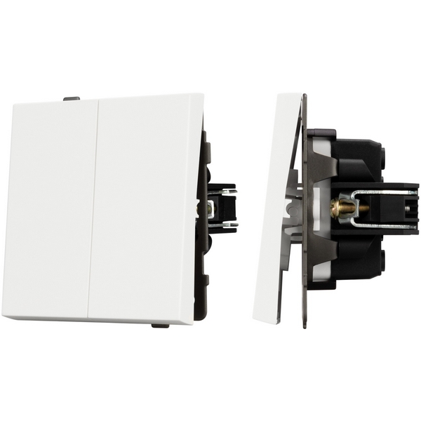 

Механизм выключателя двухклавишный проходной SWT-TENDO-MKP2-SFPL-WH (230V, 10A) (Arlight) 054556, Белый, 054556