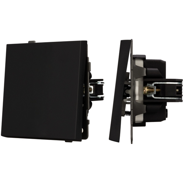 Изображение товара Механизм выключателя одноклавишный перекрёстный Arlight SWT-TENDO-MKX1-SFPL-BK