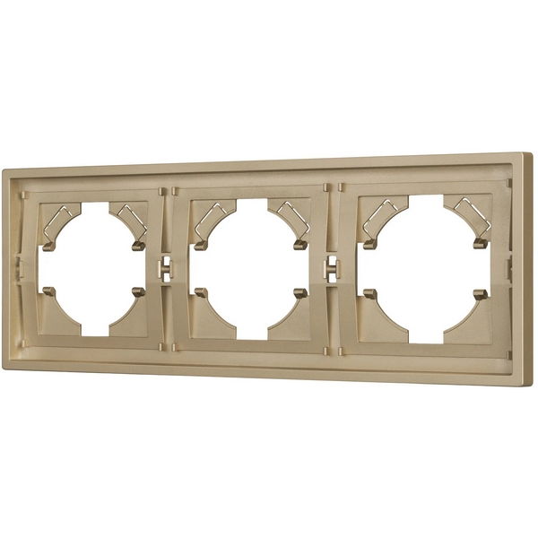 Изображение товара Рамка пластиковая FRM-TENDO-SFPL-3-GD (Arlight, Матовый песочный) 054651