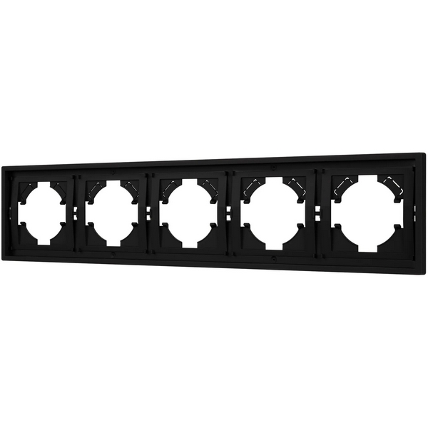 Изображение товара Рамка пластиковая FRM-TENDO-SFPL-5-BK (Arlight, Матовый черный) 054657