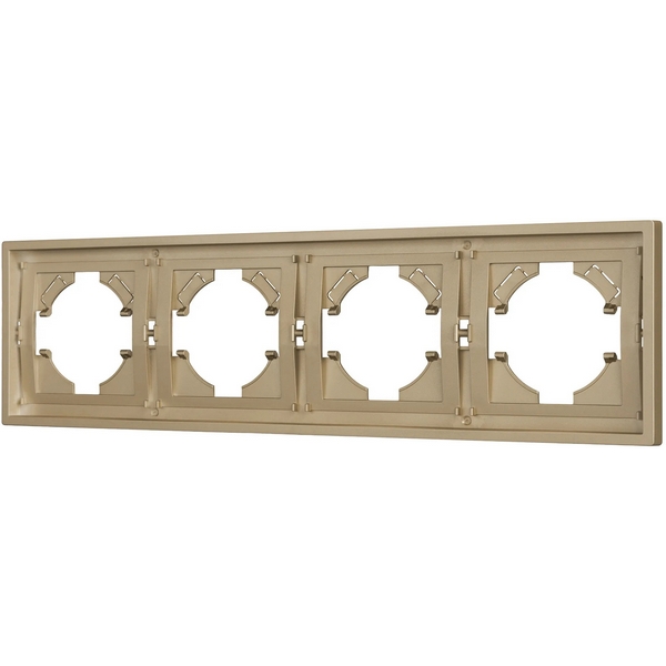 

Рамка пластиковая FRM-TENDO-SFPL-4-GD (Arlight, Матовый песочный) 054663, Золото, TENDO 054663