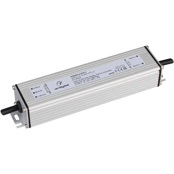 

Блок питания ARPV-LG-24060-PFC-A (24V, 2.5A, 60W) (Arlight, IP67 Металл) 055646, ARPV-LG 055646