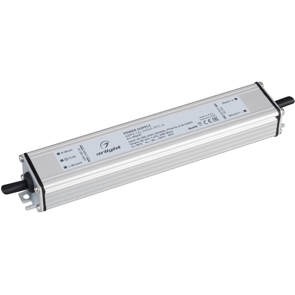 

Блок питания ARPV-LG-24040-PFC-A (24V, 1.67A, 40W) (Arlight, IP67 Металл) 055647, ARPV-LG 055647