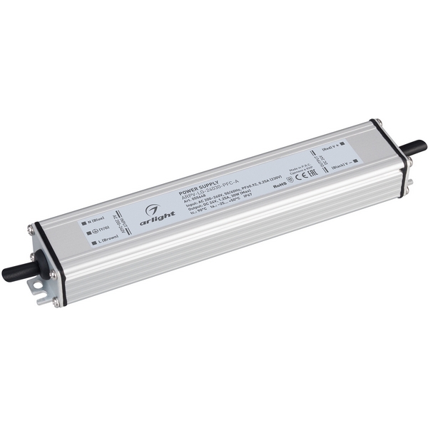 

Блок питания ARPV-LG-24030-PFC-A (24V, 1.25A, 30W) (Arlight, IP67 Металл) 055648, ARPV-LG 055648