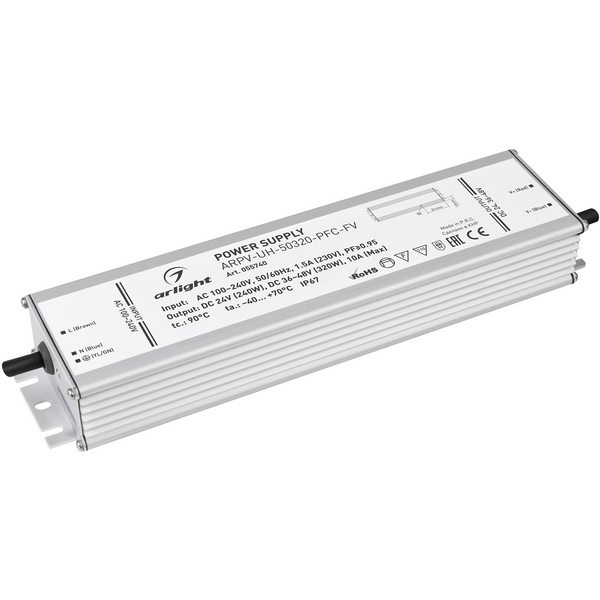 

Блок питания ARPV-UH-50320-PFC-FV (24V 240W, 36-48V 320W, 10A) (Arlight, IP67 Металл, 7 лет) 055740, ARPV-UH 055740