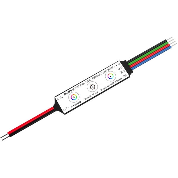 Изображение товара Диммер Arlight SMART-PWM-103-62-RGB-SUF для светодиодных лент 12-24 В Изображение товара Диммер Arlight SMART-PWM-103-62-RGB-SUF для светодиодных лент 12-24 В
