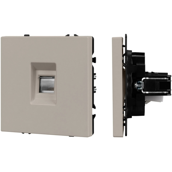

Механизм компьютерной розетки SCT-NOBE-MPC1-SFPL-CA (RJ-45, CAT6) (Arlight, Кашемир) 059438, NOBE 059438