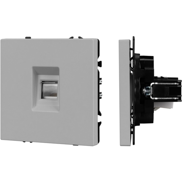 Изображение товара Механизм компьютерной розетки SCT-NOBE-MPC1-SFPL-IS (RJ-45, CAT6) (Arlight, Никель) 059439