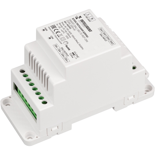 Изображение товара INTELLIGENT ARLIGHT Блок питания шины SMART-DALI-302-72-REP-DIN (230V, 200mA) (IARL, IP20 Пластик) 060701 Изображение товара INTELLIGENT ARLIGHT Блок питания шины SMART-DALI-302-72-REP-DIN (230V, 200mA) (IARL, IP20 Пластик) 060701