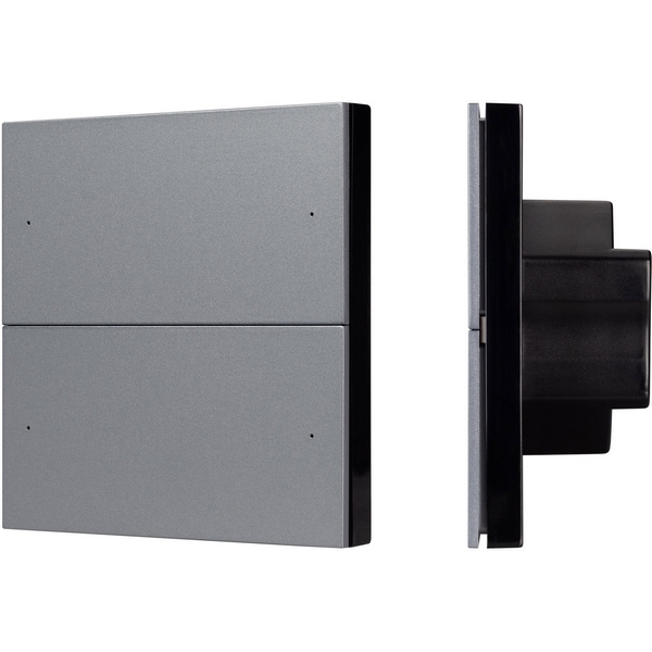 Изображение товара INTELLIGENT ARLIGHT Кнопочная панель SMART DALI-301-22-4K-D2-IN Grey (BUS, Frameless) (IARL, IP20 Пластик) 060977