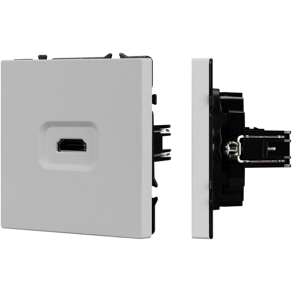 

Механизм HDMI розетки SCT-NOBE-MHD1-SFPL-IS (Arlight, Никель) 061845, NOBE 061845