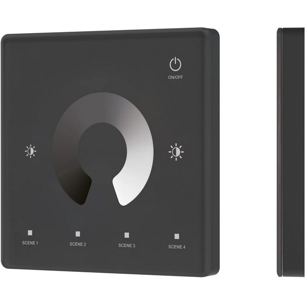 Сенсорная панель INTELLIGENT ARLIGHT SMART-RF-801-11-1G-4SC-DIM черный (3V, 2.4G) накладная (IARL, IP20 Пластик) 063525 Arlight