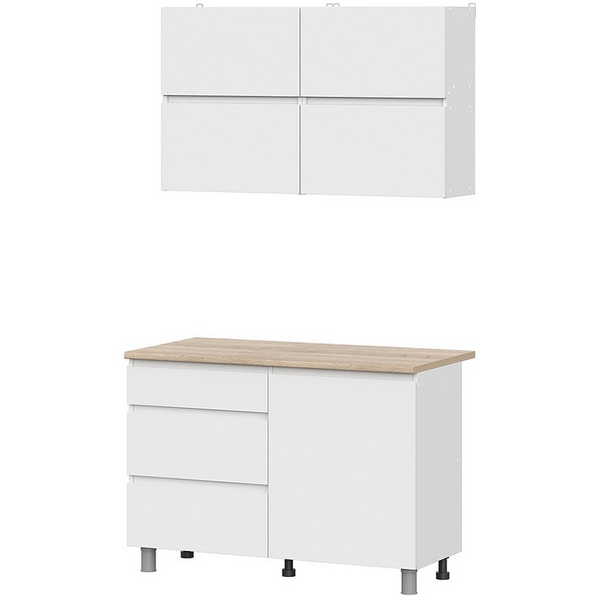 

Готовая кухня Арника Токио 1.2 м, Белый, Токио 00-00143329