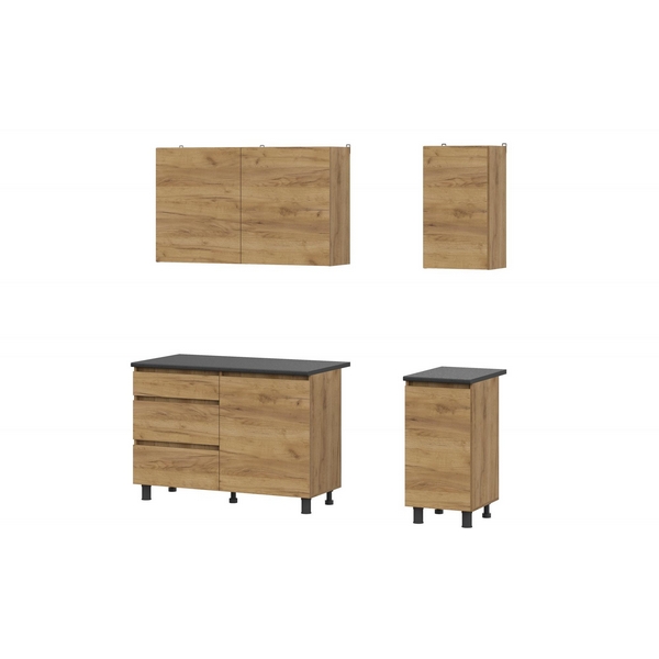 

Готовая Кухня Денвер Арника 1.6 м, дуб золотой, Светлое дерево, Денвер 00-00143467